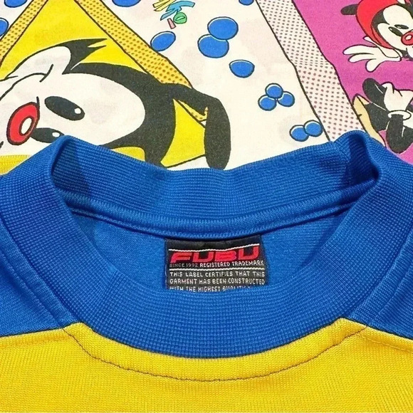 Vintage Kids FUBU Vintage League 1991 Long Sleeve Jersey Size YL (14/16) - Picture 4 of 14